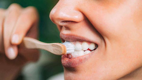 A person brushing