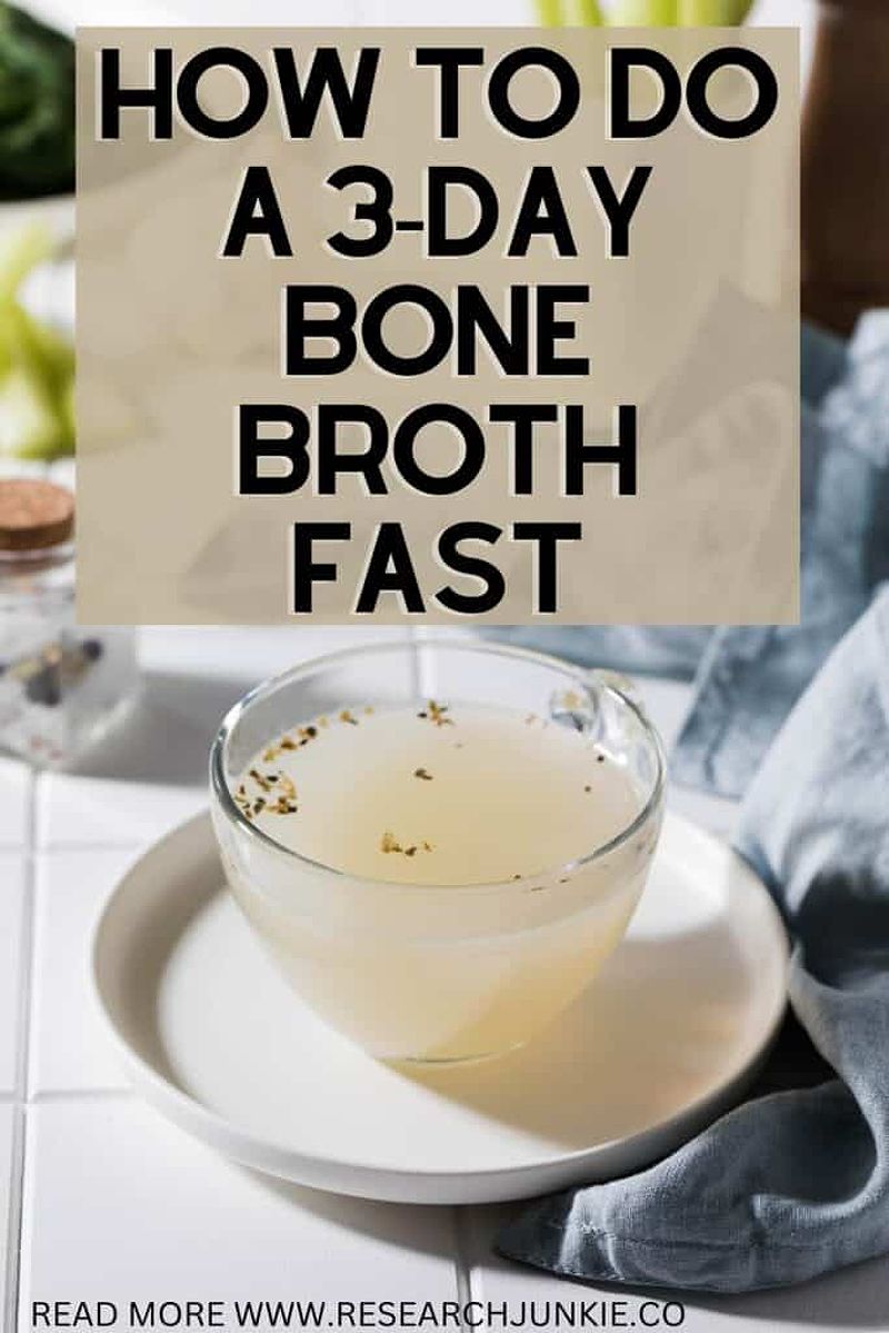 Glass mug filled with bone broth